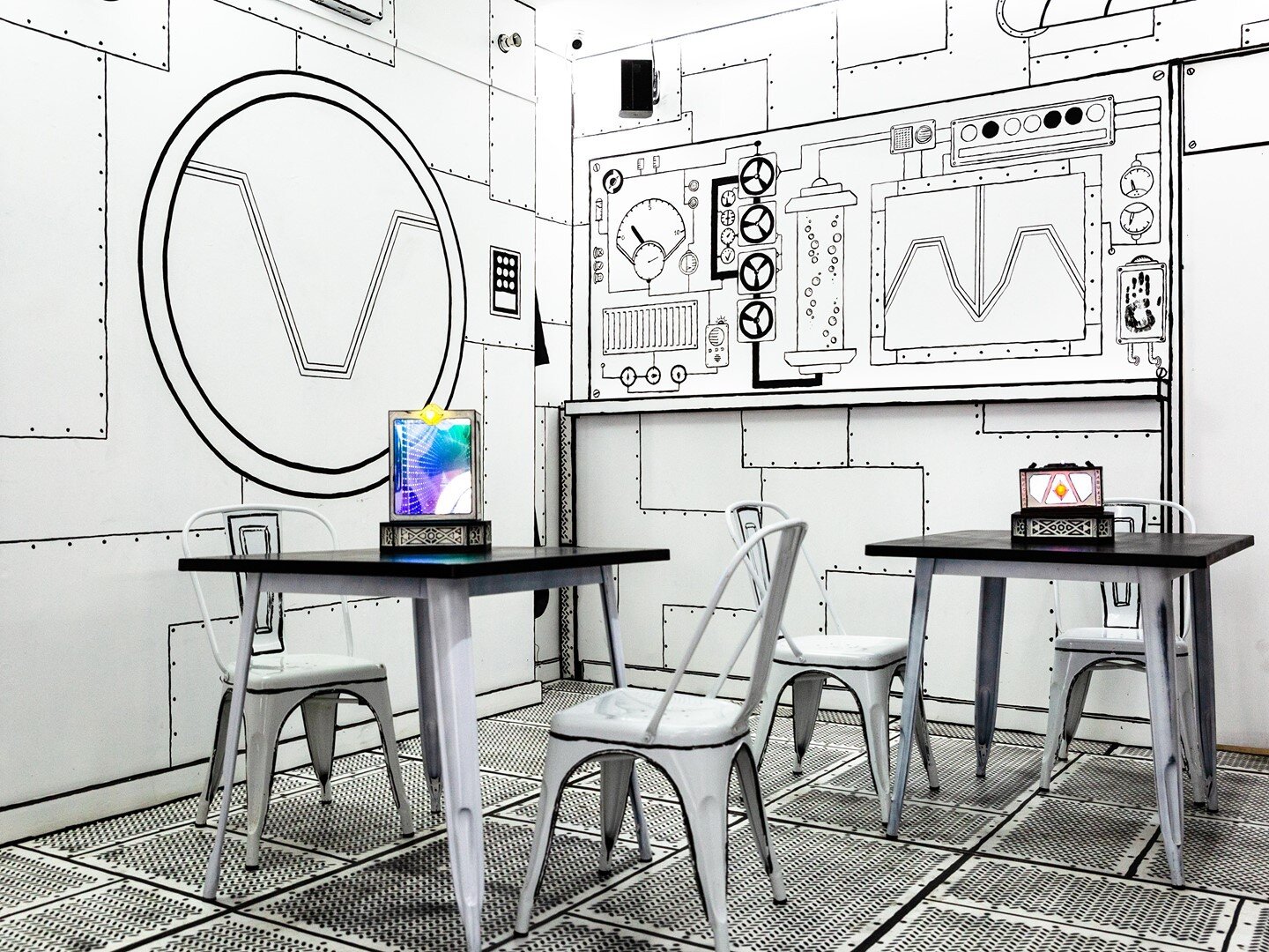 Step into our hero training ground @superheroesbar.london 💪 a black &amp; white 2D space where you will feel as if you&rsquo;ve entered the pages of real-life comic book.  Here you will learn what it takes to become a hero from your Certified Hero Trainer 🎓🦸
#design #newvenue #hoxton #hoxtonstreet #superheroes #superheroesbar #cocktailmaking #kapow #openlondon #experiencebar #hero #villain #eastlondon #herotraining #trainingday  #comicbook #bts